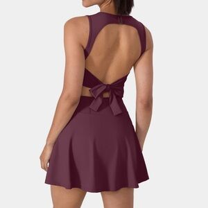 Halara Backless Buckle Tie Back 2-in-1 Pocket Dance Active Dress XS